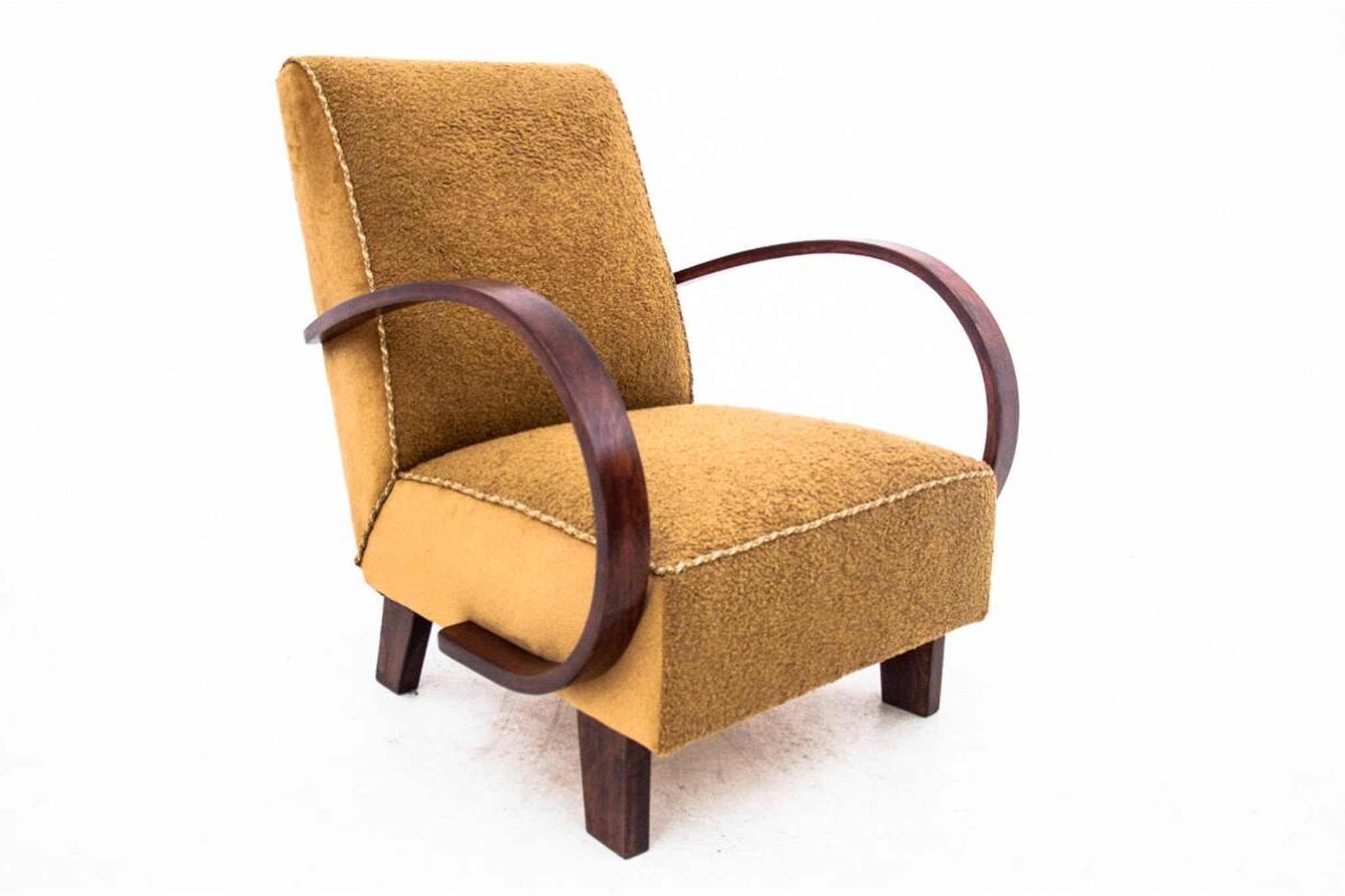 Boucle armchair, designed by J. Halabala, Czechoslovakia, 1930s.