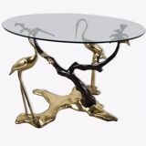 Coffee table with bronze legs