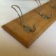 Wall coat rack in thick wood 4 hooks