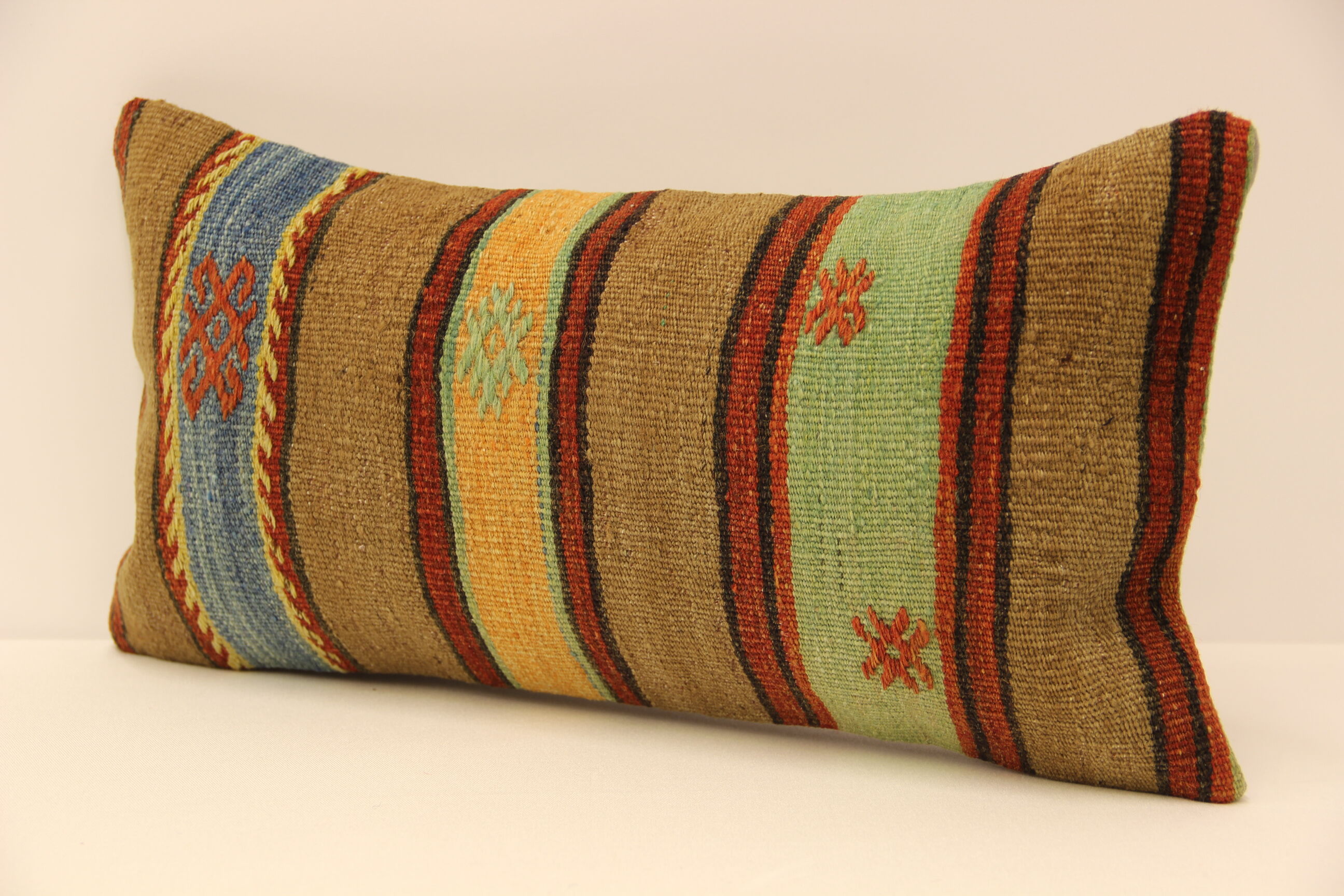 Turkish kilim pillow,25x50 cm