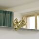 Scultpural Brass Hand Mid-Century Wall Mirror, Italy, 1950s