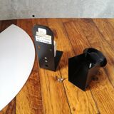 Fan-shaped wall lamp, opaline glass Ø42