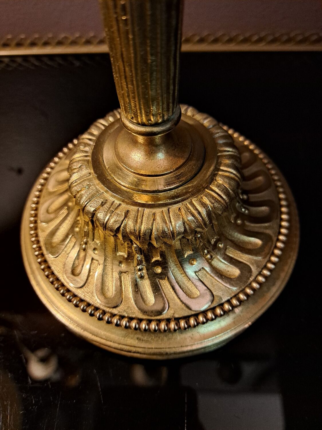 Pair of gilded bronze candelabra