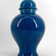 French Blue Crackle Glazed Ceramic Lamp, Circa 1950
