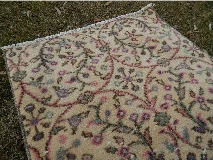 Vintage Turkish hallway rug 64x315 cm