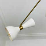 Asymmetric Italian Brass Ceiling Lamp  Style, 1950s Mid-Century