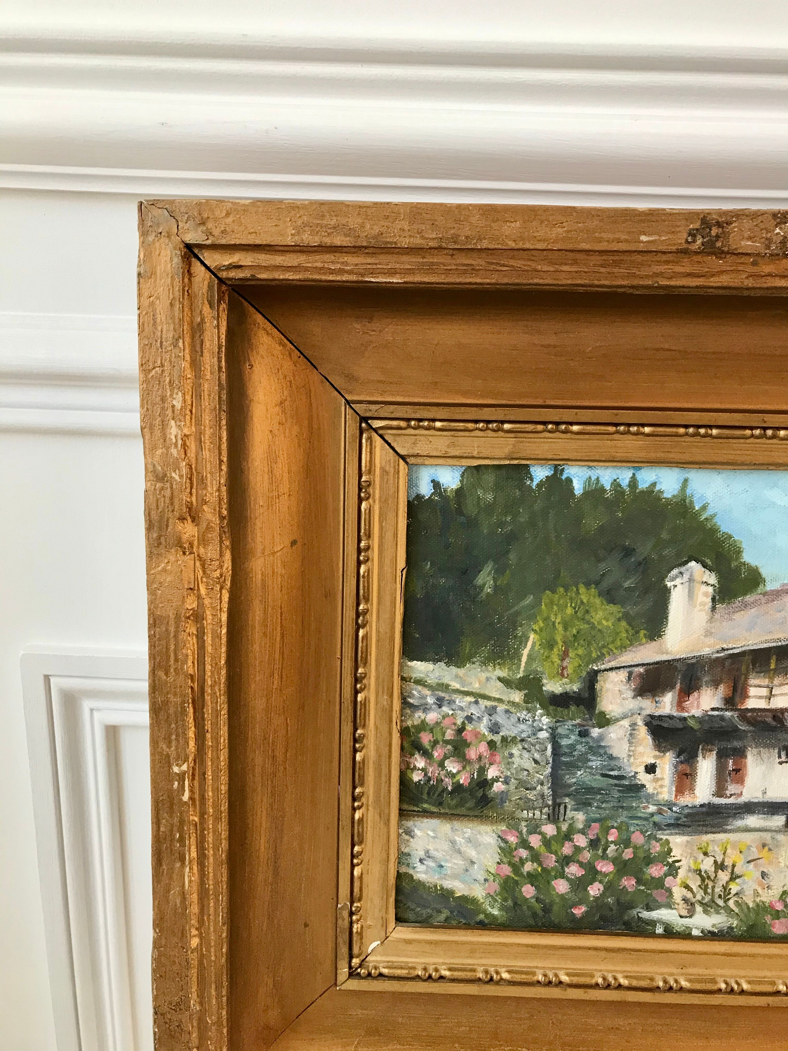 Table / vintage canvas country