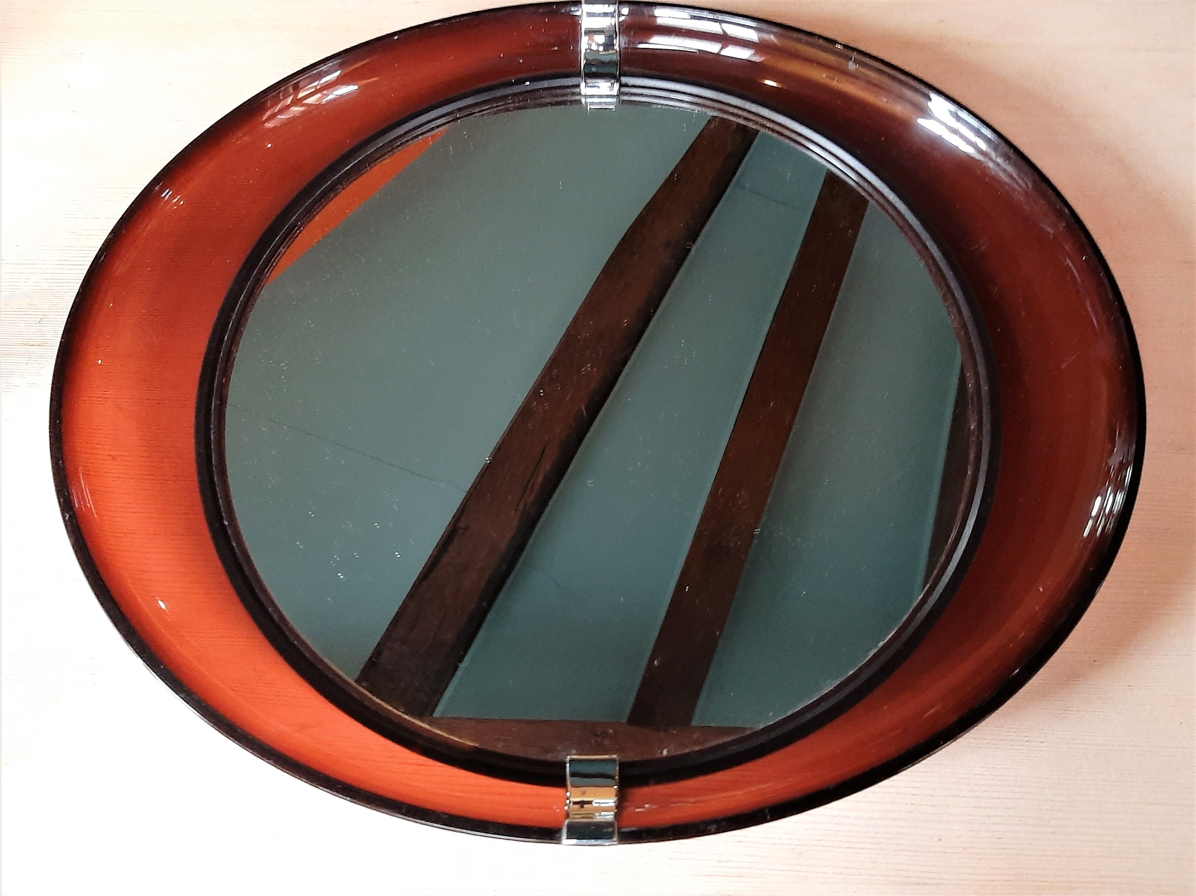 Vintage oval mirror from the 70s