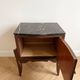 Pair of Art Deco bedside tables in wood and black marble