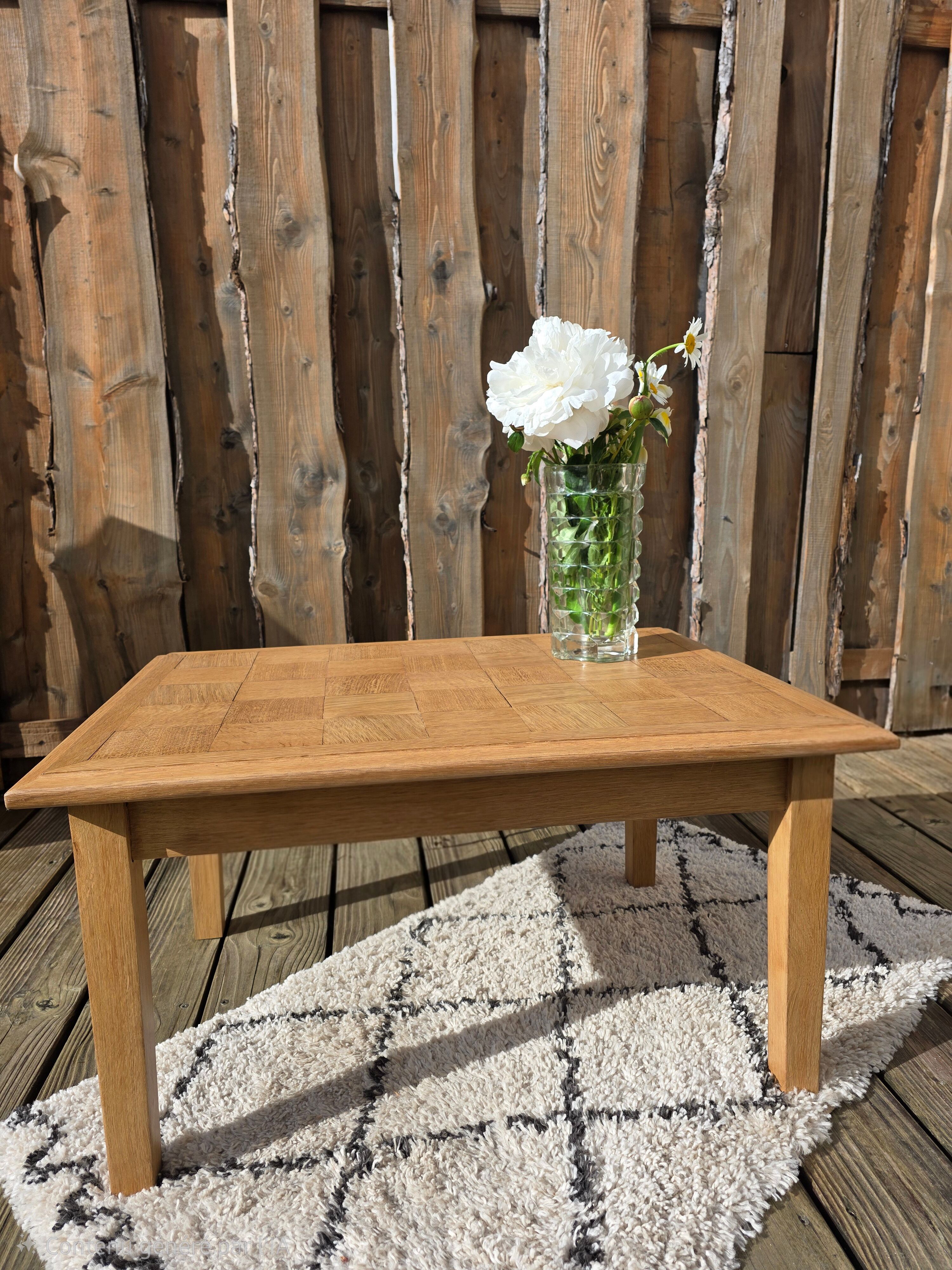 Antique solid oak coffee table