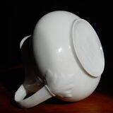 White ceramic water pitcher broc pot