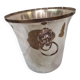 Silver metal champagne bucket lion's head