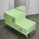 Bauhaus Czech Green Vanity Table with Mirror and Chrome Frame, 1930s