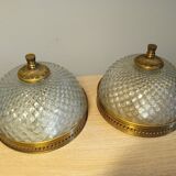 2 art deco style ceiling lights