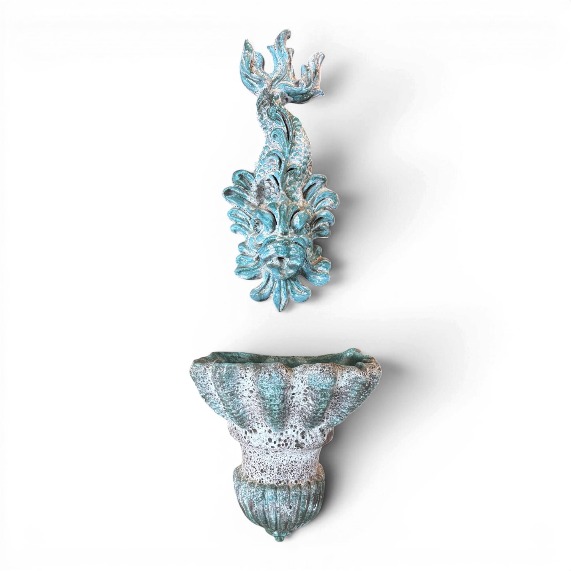 Glazed ceramic fountain from the 1970s.