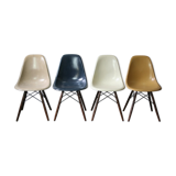 4 chairs DSW Navy Blue Eames Herman Miller vintage