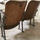 Bench seat of cinema theatre before war