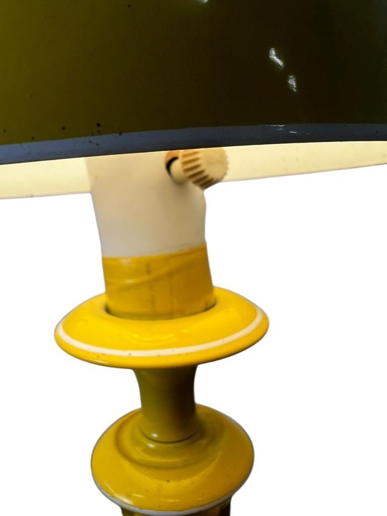 Miniature vintage yellow desk lamp