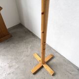 Free-standing coat rack in solid pine, Les Arcs, 1970s