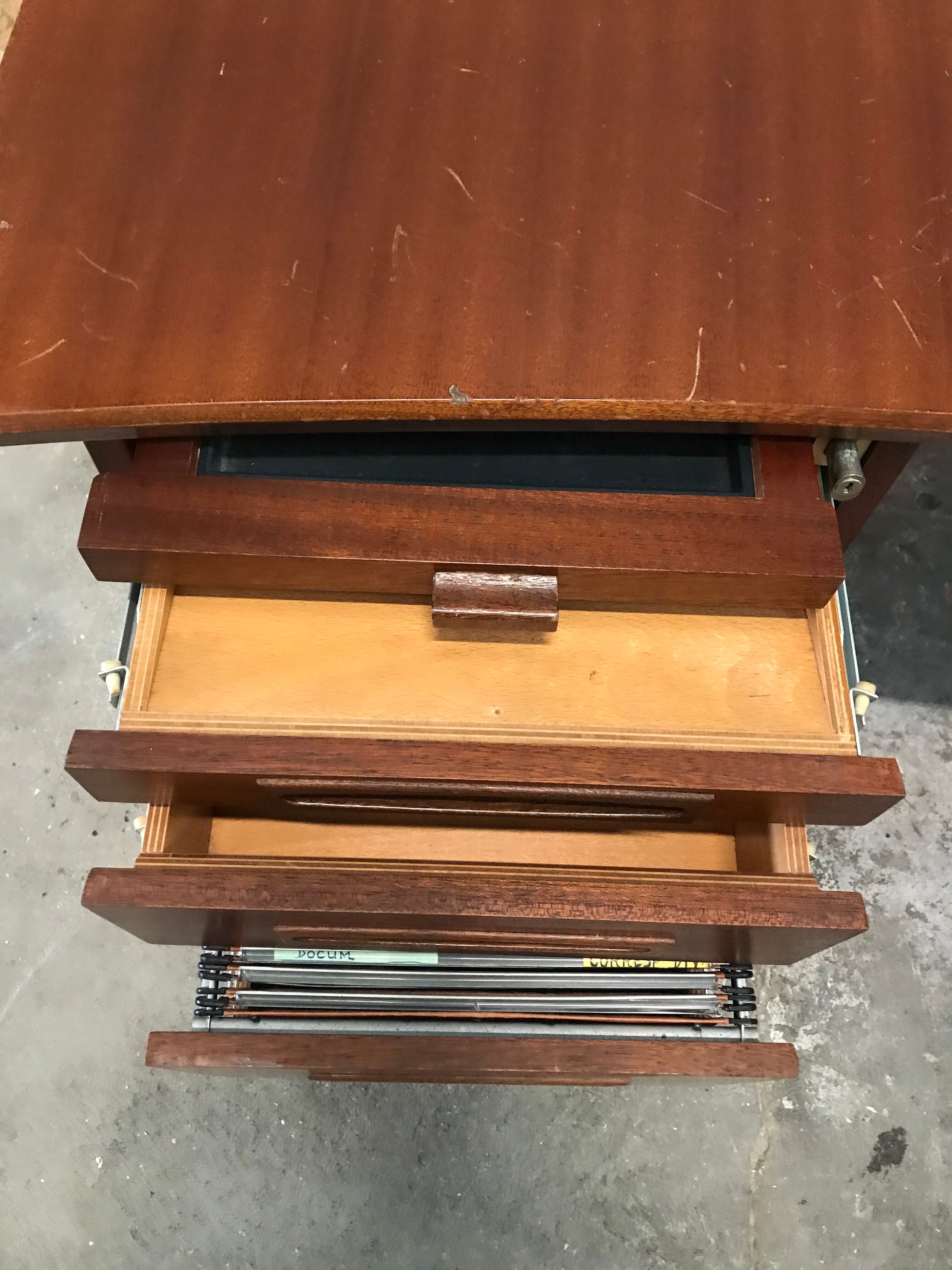 Curved desk Ordo vintage scandinavian teak