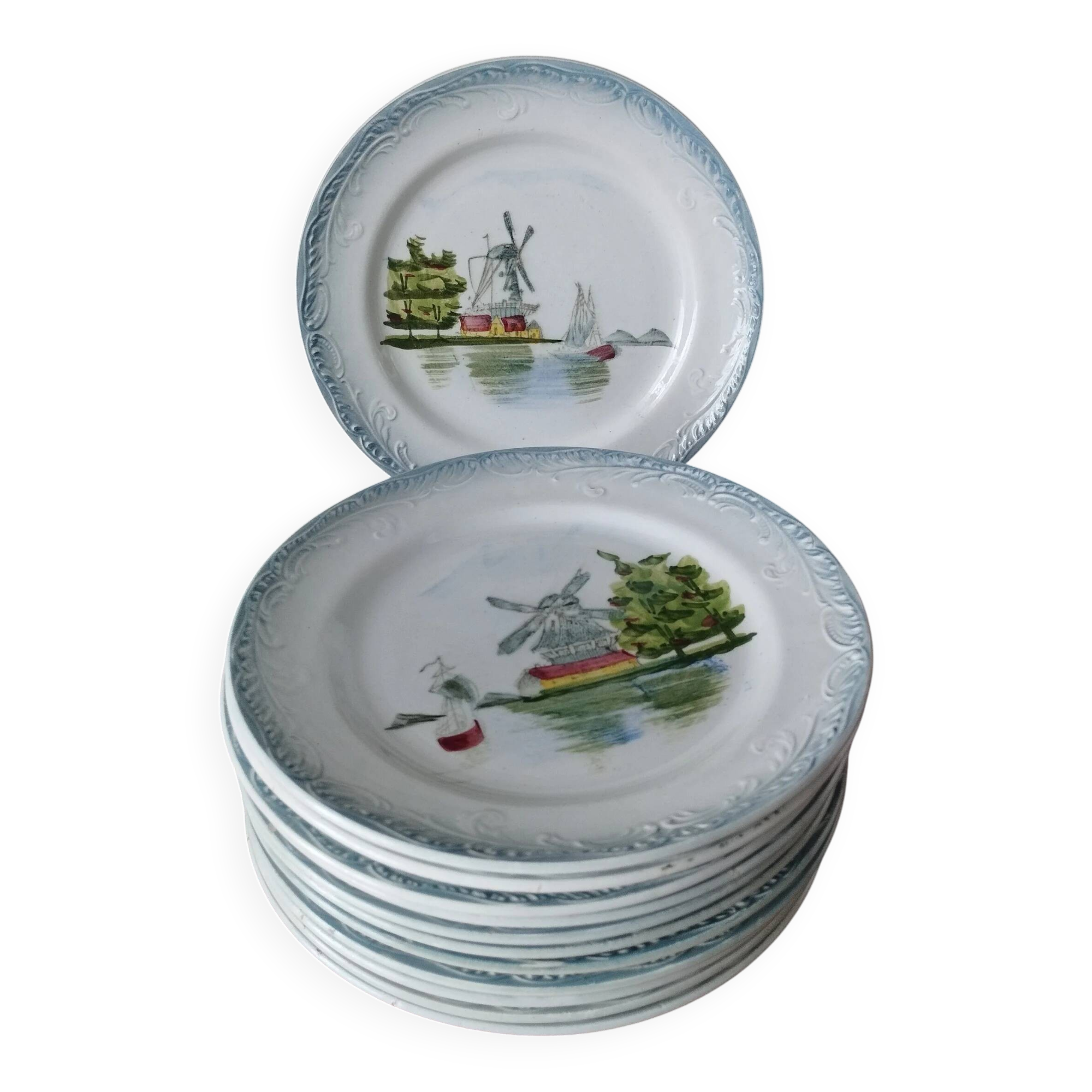 12 dessert plates Saint-Amand