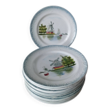 12 dessert plates Saint-Amand