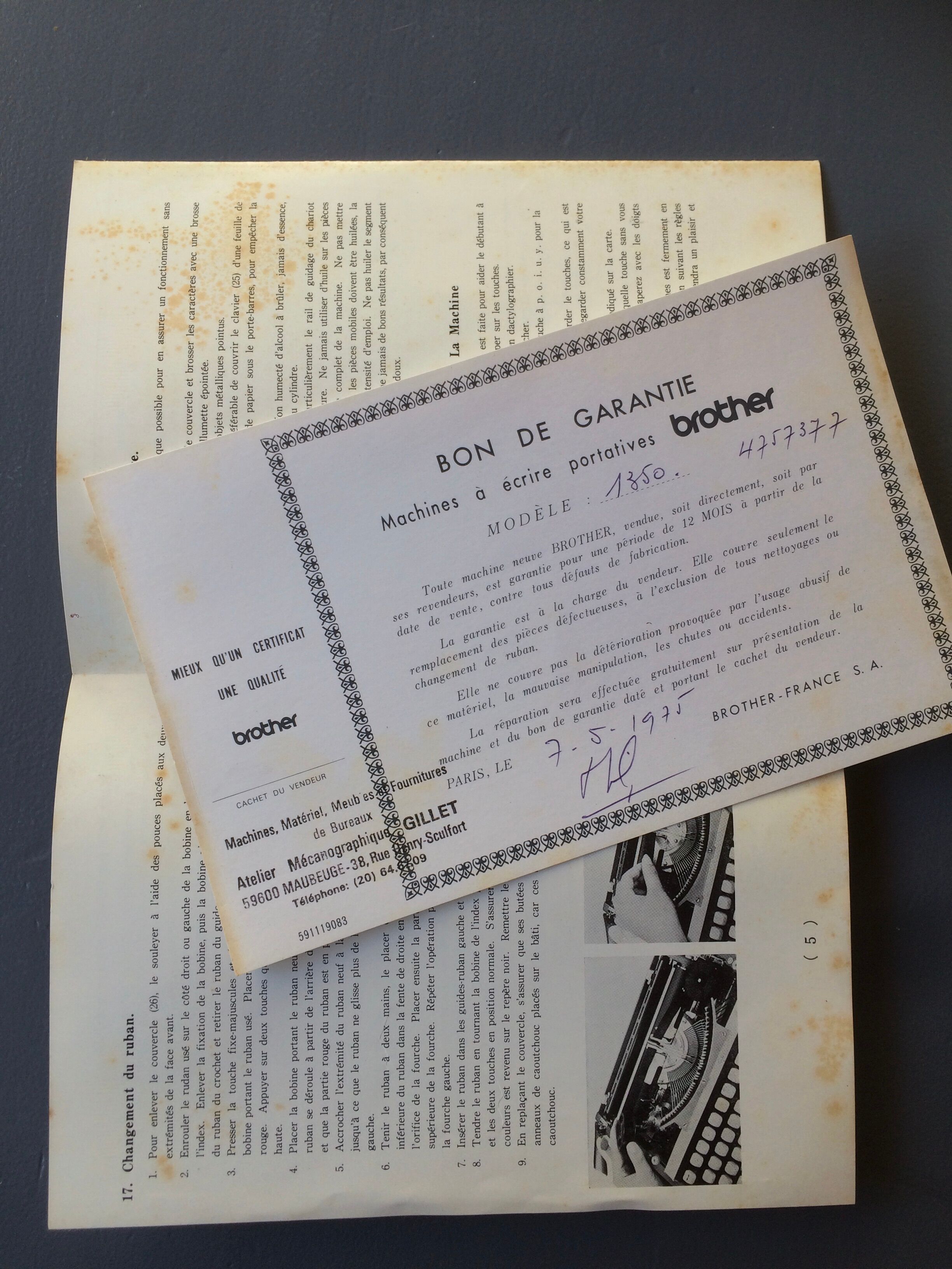 TYPEwriter BROTHER 1972 Deluxe 1350