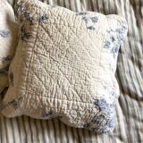 Housses de coussin en coton ancien en toile de Jouy