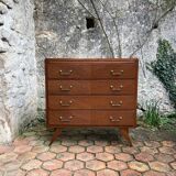 Vintage chest of drawers with tapered legs