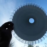 White opaline suspension, jagged edge early XX th century