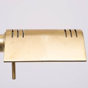 Brass pivoting arm floor lamp Holtkoetter Germany 1980s