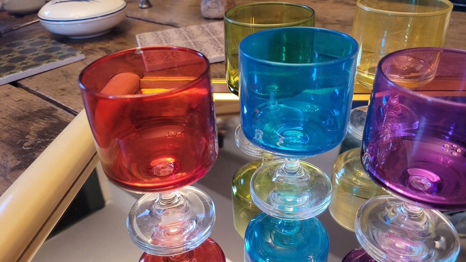 Verres à pied 70's