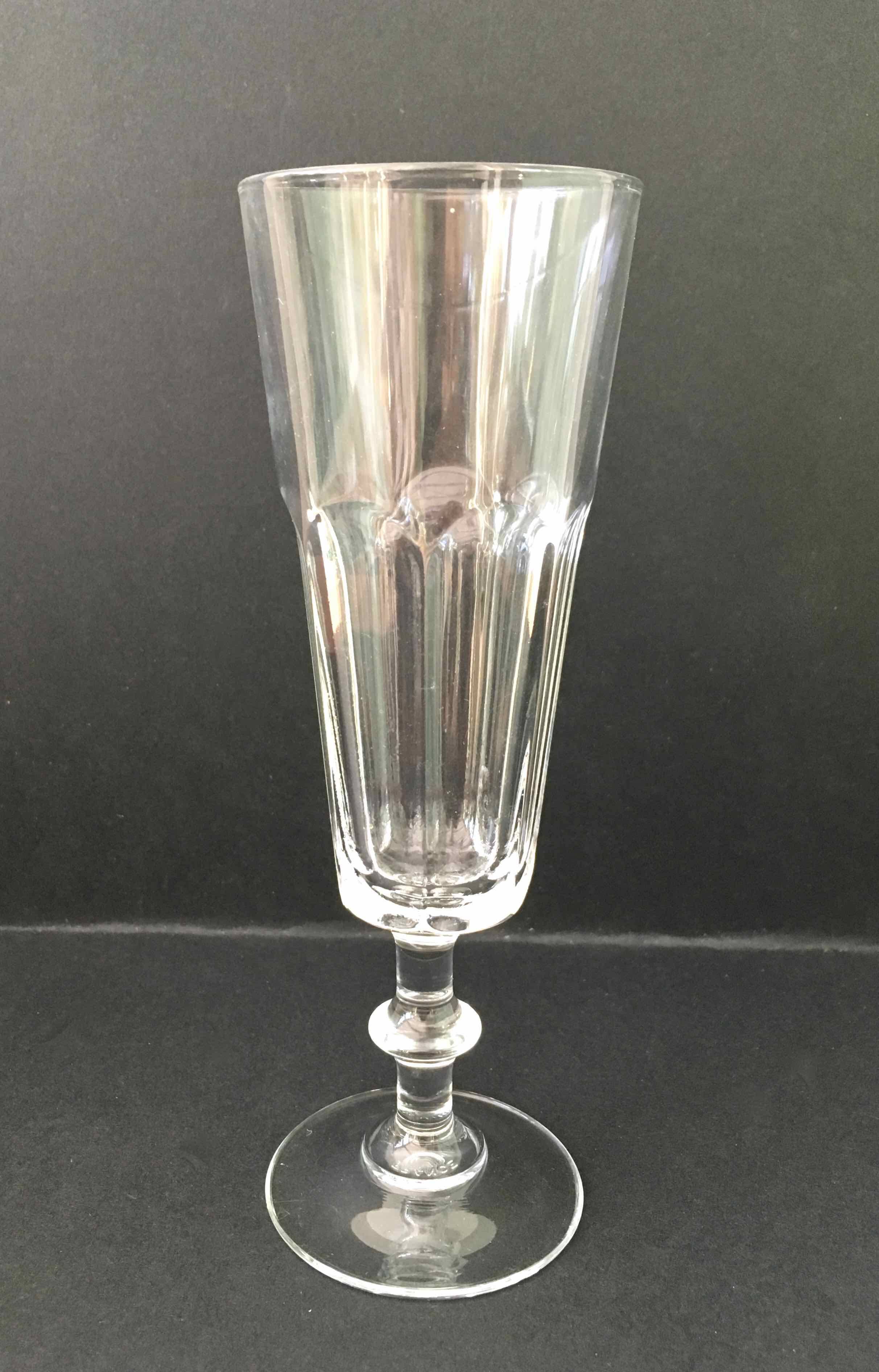 6 dissimilar champagne flutes