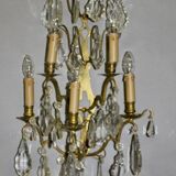 Large Bronze Wall Light with Pendants