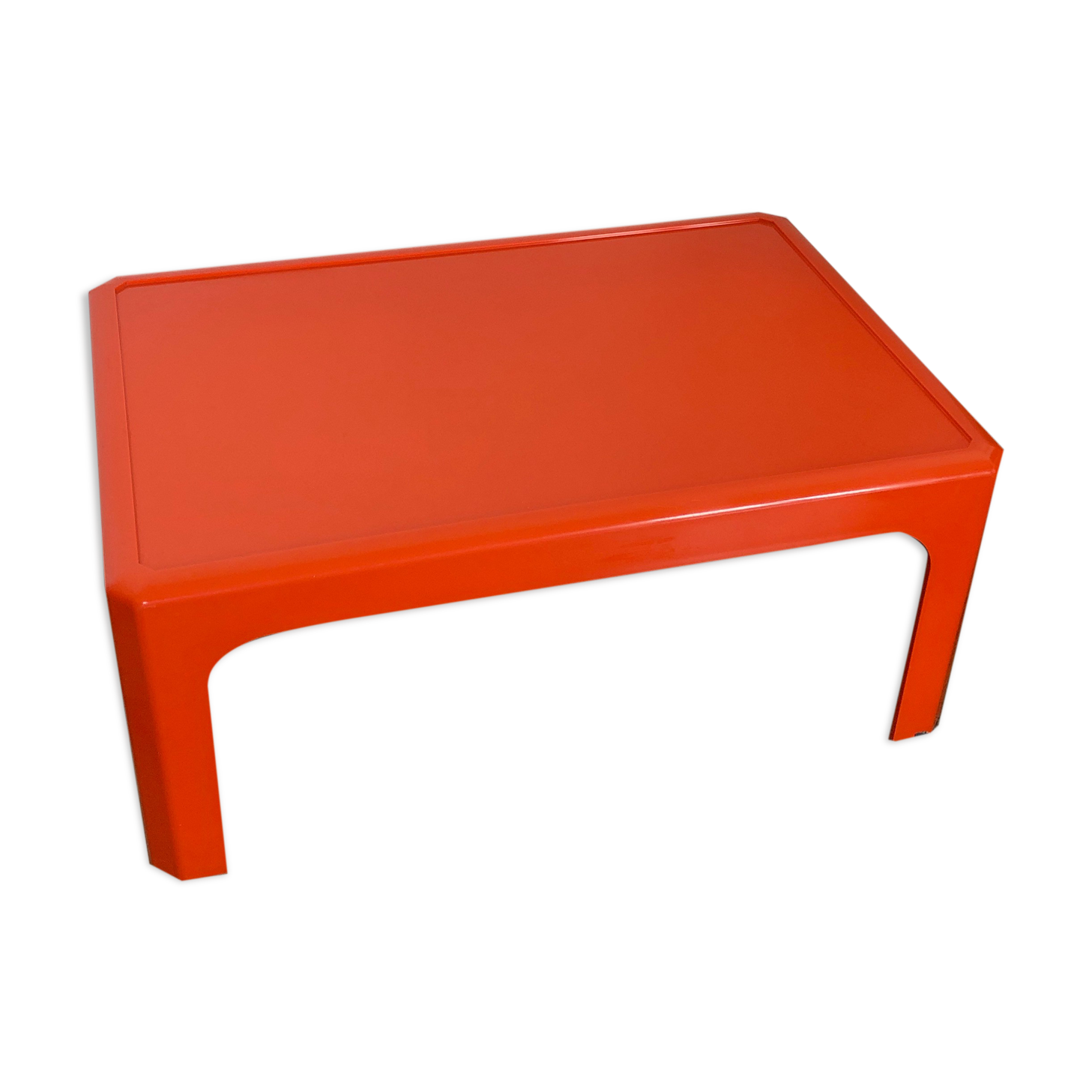 Orange coffee table 60's - 70's Gilac