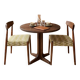 Set 2 Dining Chairs Solid Wood Ash Green Jacquard Fabric