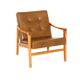 Teak and imitation leather armchair, Sweden, 1960