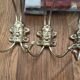 lot de 5 patères ancienne en metal dorè