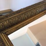 Golden rectangular mirror 45 X 52 X 6 cm