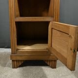 Living Room or Nightstand Table in Oak and Marble, Art Deco – 1930