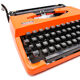 Revised orange brother 210 typewriter with new ribbon