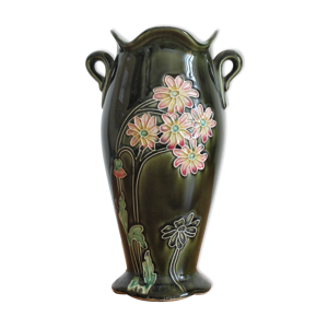 Vase en barbotine art