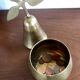 Void pear pocket vintage brass