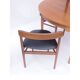 Table ronde à repas et ses 4 chaises vintage scandinave