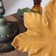 Assiette feuille d automne Barbotine