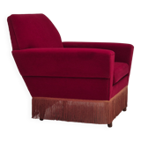 1970s, Danish armchair by Ryesberg Møbler, original condition, velour fabric.