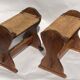 Antique monastry wabi sabi stool or hocker