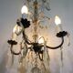 Chandelier 4 lights bronze and tassels