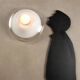 Vintage ceiling light in white and clear glass, Italian design from the 1970s.
