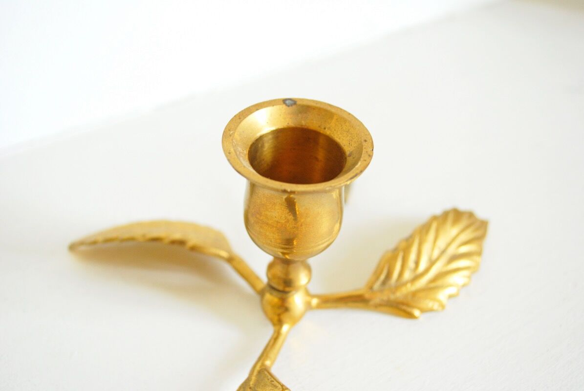 Pair of brass candlesticks